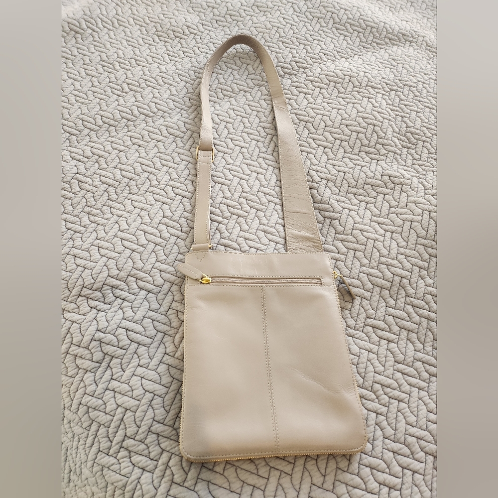 RADLEY London Medium Pockets Light Grey Leather Crossbody Handbag - EUC - Picture 4 of 9